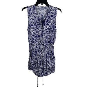 LAMade Blue‎ Patterned Romper Small New
